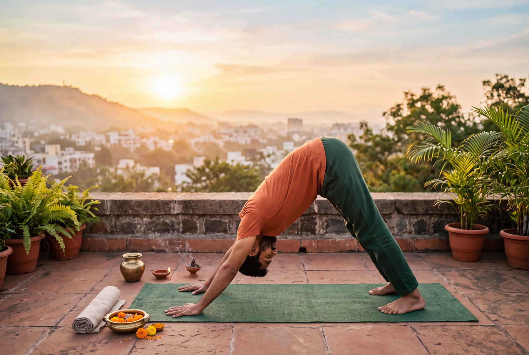 Surya namaskar at dawn